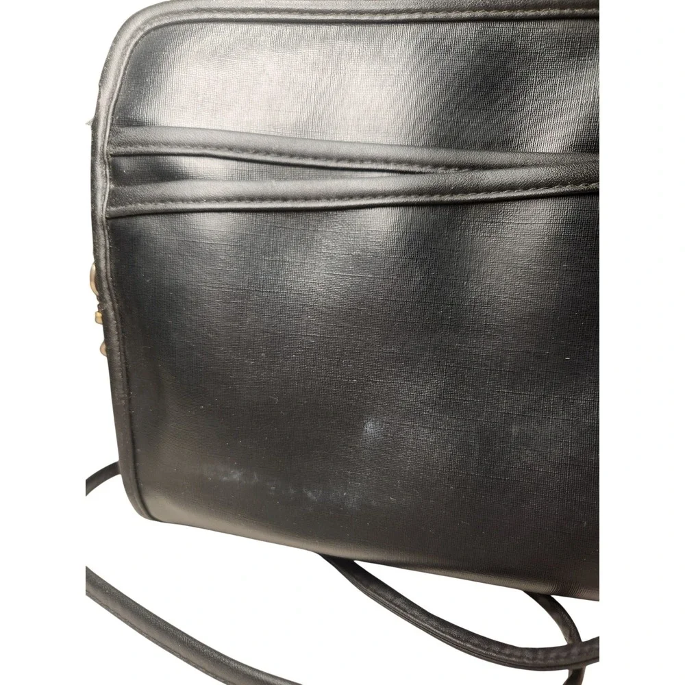 Liz Claiborne Black Faux Leather Slim Crossbody Bag